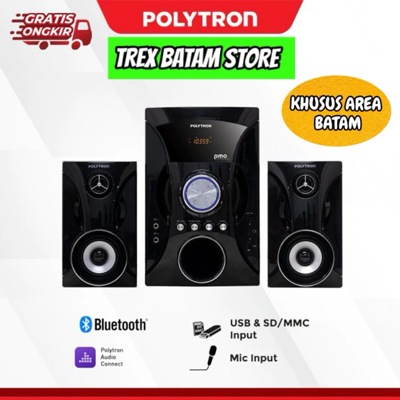 POLYTRON SPEAKER AKTIF PMA 9525 FULL BASS BLUETOOTH GARANSI [ BATAM ]