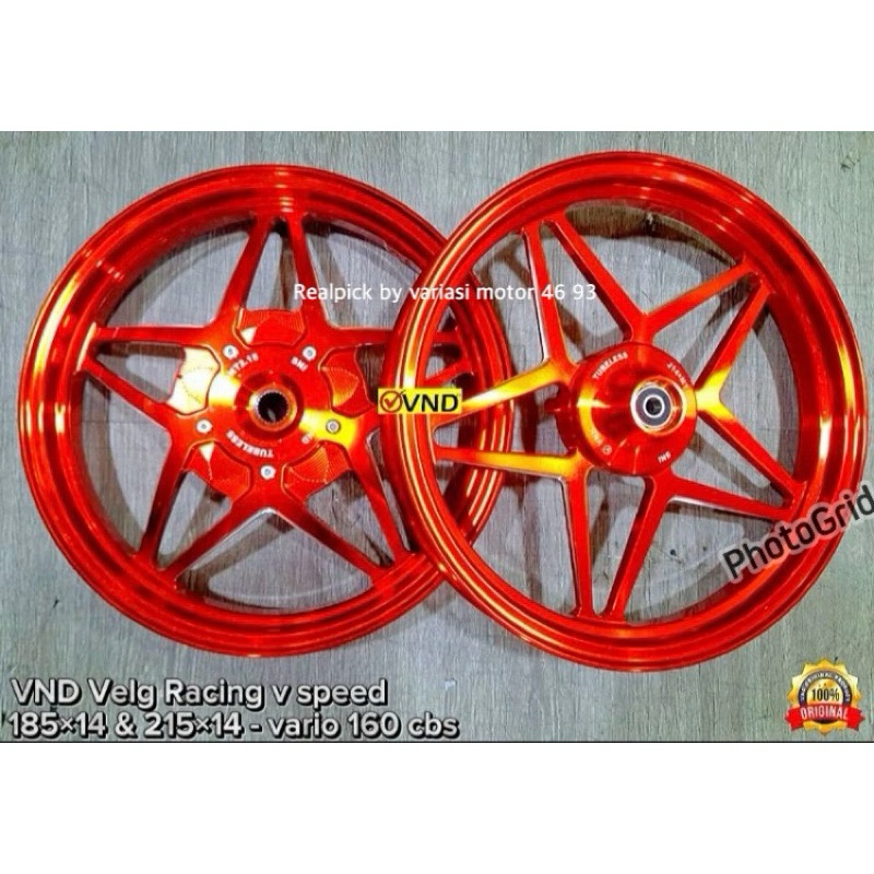 VND RACING VELG V SPEED VARIO 160 CBS VELG BINTANG VSPEED VND VARIO 160 CBS