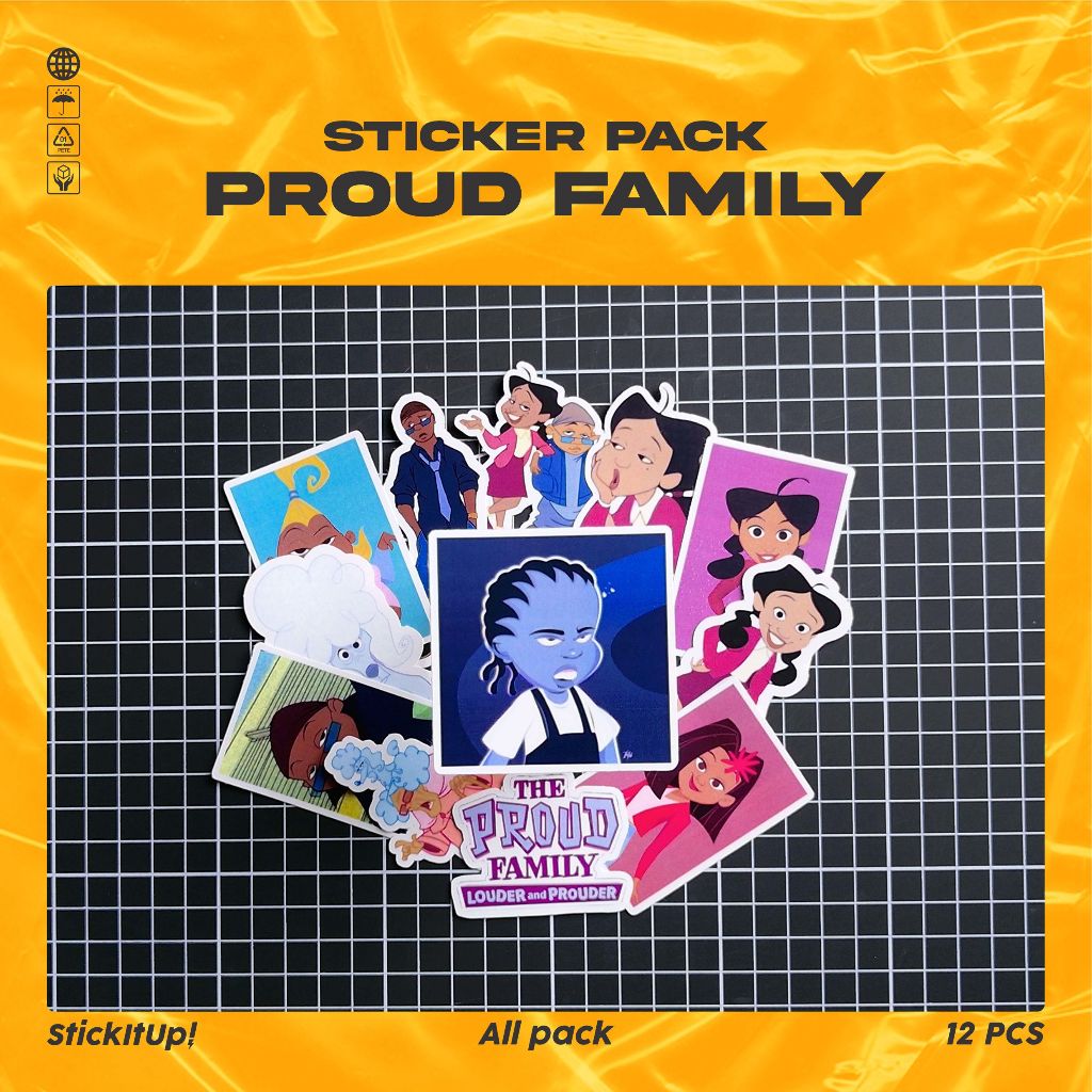 

COD✨ StickItUp Stiker Pack Kartun The Proud FamilyLucu Keren Untuk Koper Laptop Skateboard