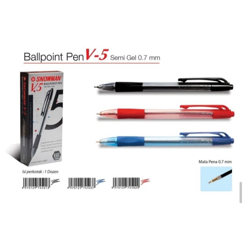 

Ballpoint Snowman V-5