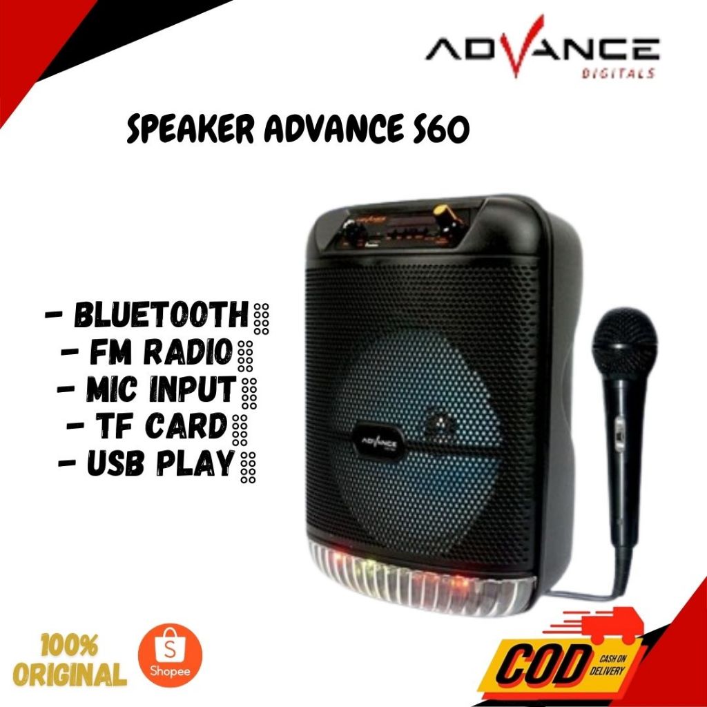SPEAKER ADVANCE S60 SPEAKER BLUETHOO