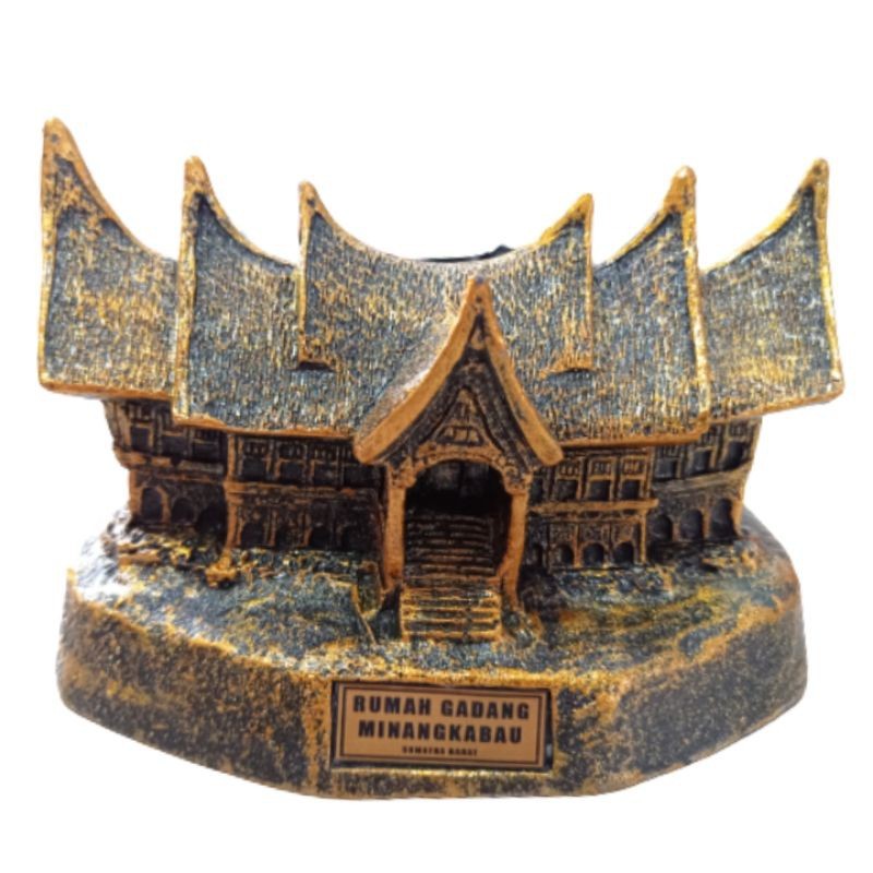 [COD] PAJANGAN MINIATUR RUMAH ADAT GADANG MINANGKABAU BAHAN FIBERGLASS - SOUVENIR DEKORASI RUMAH