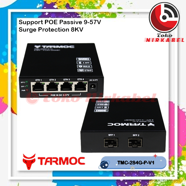 Switch 4 Port Gigabit + 2 SFP Uplink POE | Switch Hub 4 Port Unmanaged