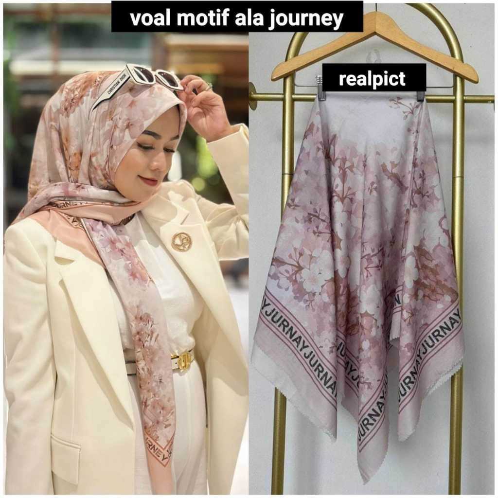 Kerudung segi empat motif baru 2023 Hijab segi empat mewah elegan Kerudung Hijab segi empat voal mot