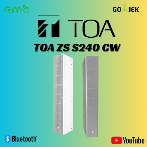 SPEAKER SLIM LINE ARRAY TOA ZS S240 CW GARANSI RESMI TOA