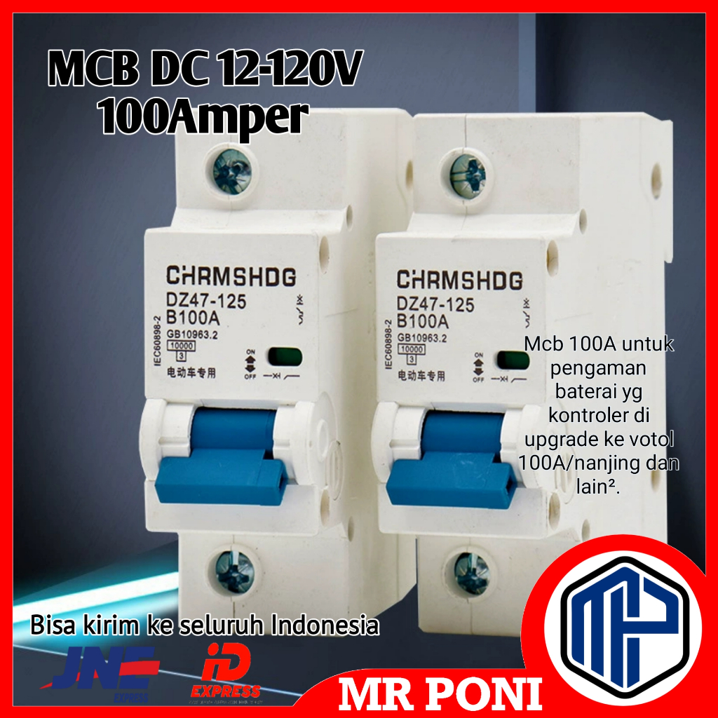 MCB SEPEDA & MOTOR LISTRIK DC 12~96V 100A