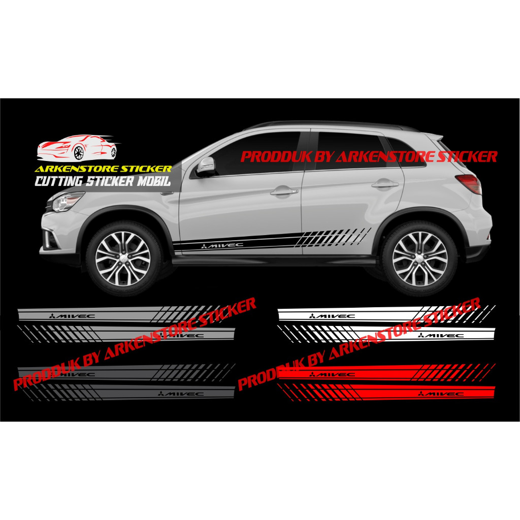 stiker mobil outlander mivec cutting sticker mobil mitsubishi outlander mivec