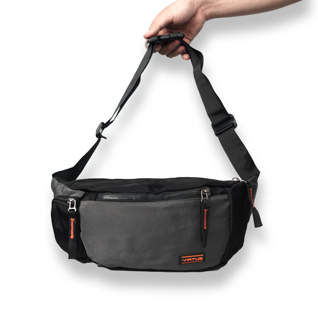 VIRTUS Tas Pinggang Pria Tas Waistbag Cowok Tas Selempang Tas Kecil Tas Murah Bahan Berkualitas 8814