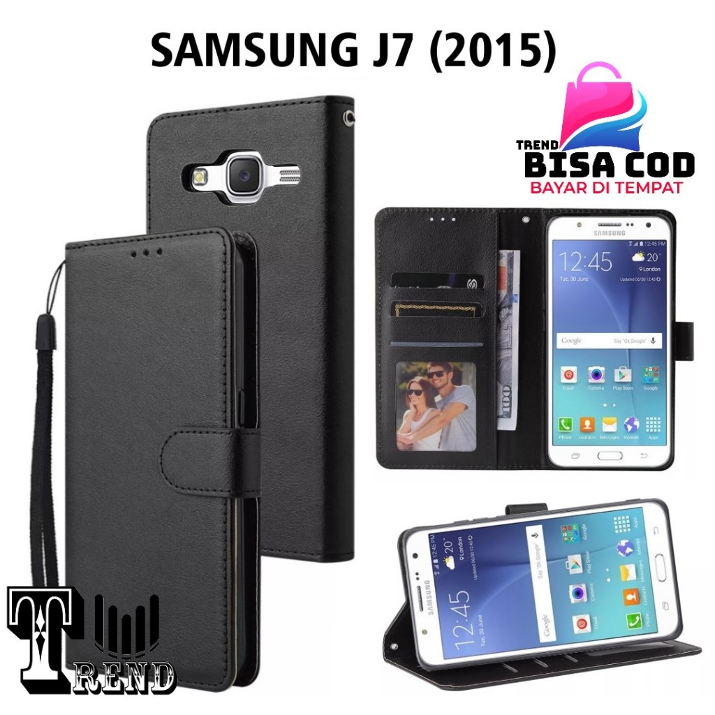FLIP COVER SAMSUNG J7 2015 LEATHER CASE FLIP SAMSUNG J7 2015