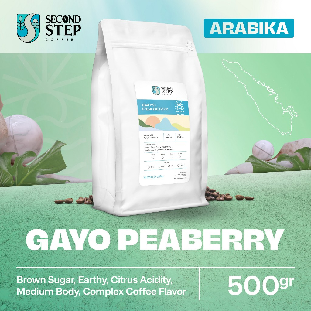 

Kopi Arabika Lanang Peaberry Arabica Gayo Aceh Coffee Biji Bubuk 500gr