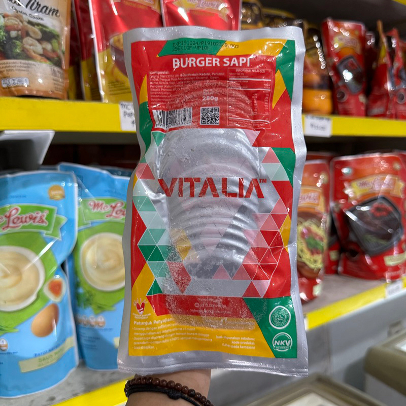 

Vitalia burger sapi mini 280g isi 20