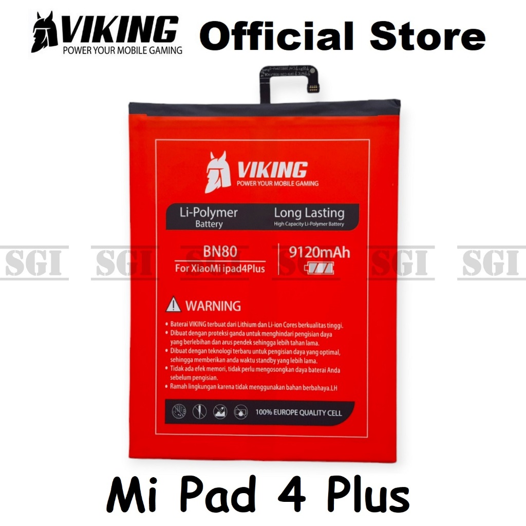 Baterai VIKING Double Power XiaoMi BN80 Mi Pad 4 Plus MiPad 4+ Batre Batrai Battery HP Handphone Ori