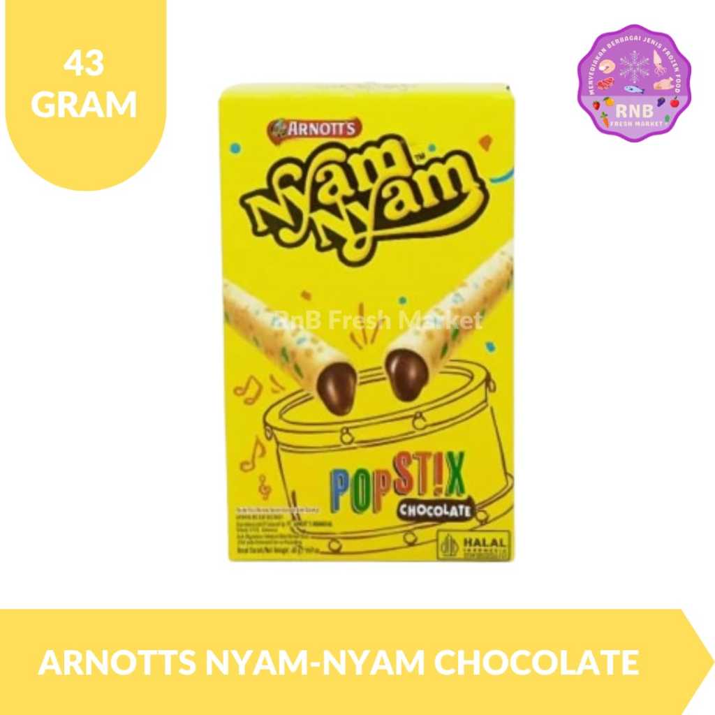 

Arnotts Nyam-Nyam Popstix Chocolate Netto 48 Gram