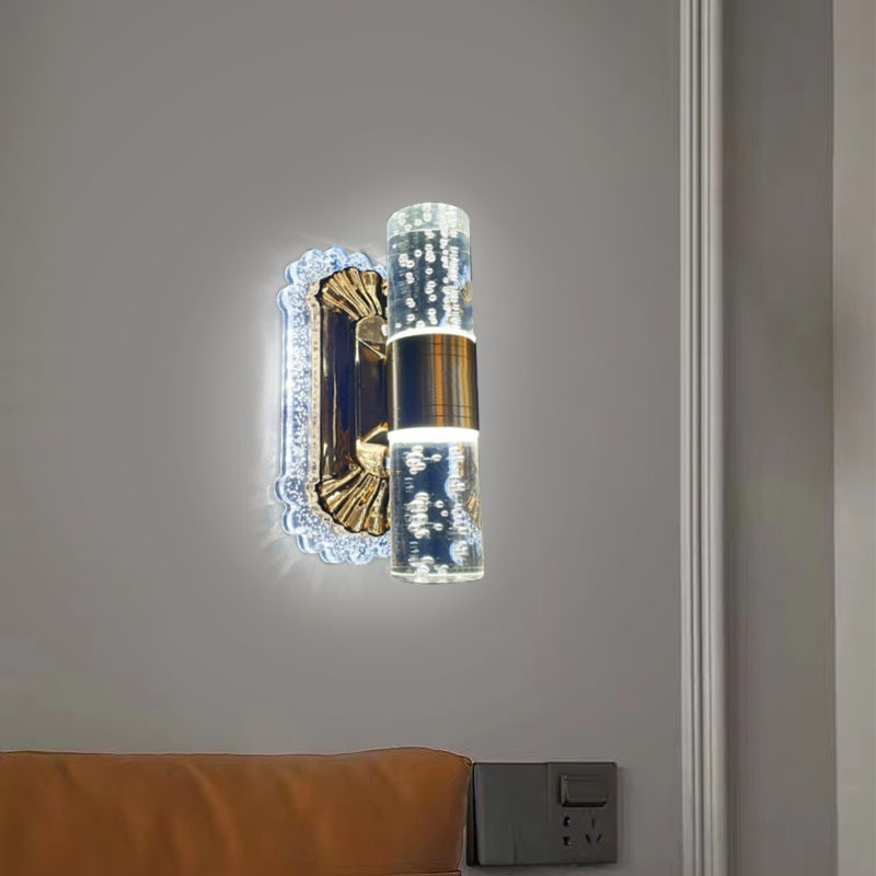 Lampu Dinding Kristal Lampu Gantung Kristal Termasuk Bohlam Lampu Hias Dinding LED 3 warna Lampu Gantung Dekorasi Kamar Ruang Tamu / Kamar Tidur BR