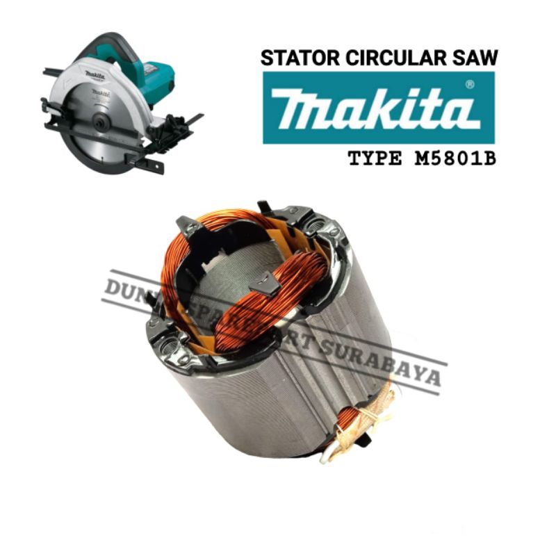 Sparepart Stator Mesin Circular Saw Makita M5801B / Spool Field Assy Mesin Circle Potong Kayu Makita