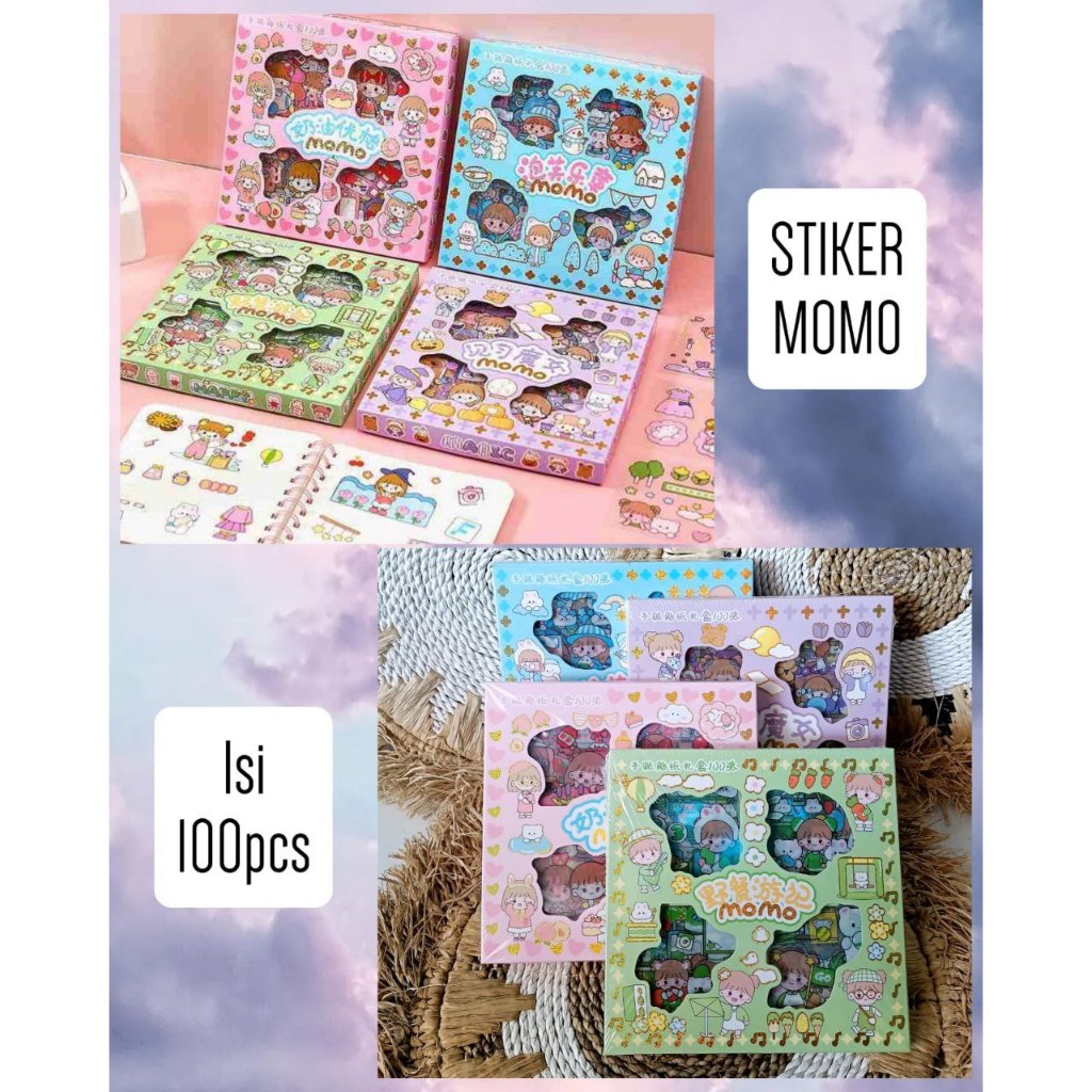 

100 PCS STICKER STIKER VIRAL MOMO