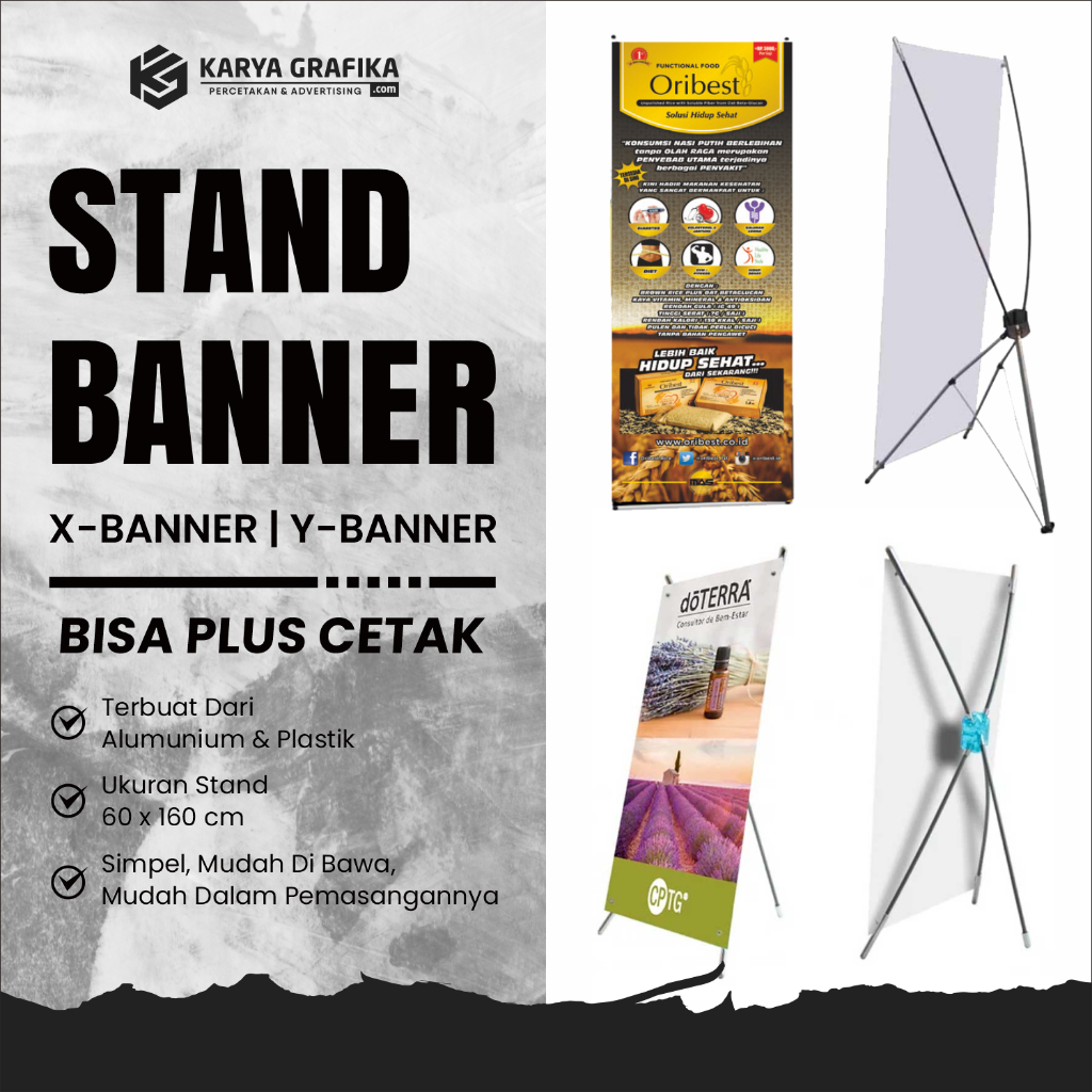 CETAK STAND BANNER | Y-BANNER, X-BANNER