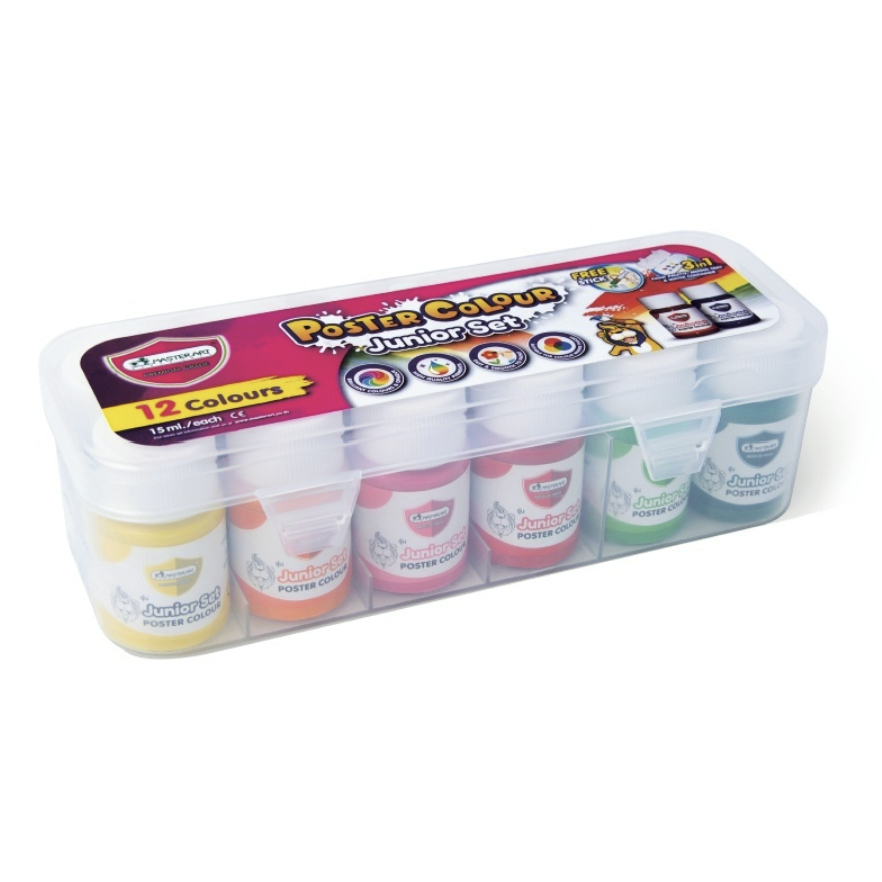

Master Art Poster Colour Set (Cat Poster) 15 ml x 12 Colours (Plastic Box)