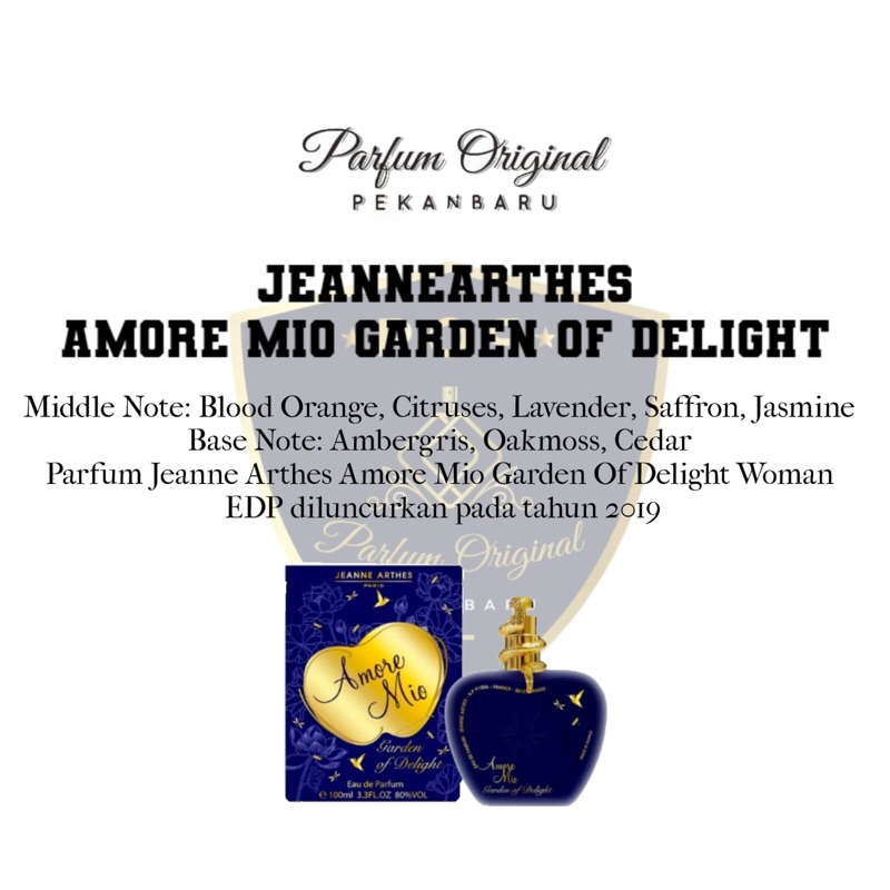 Jeane Arthes Amore Mio Garden Of Delight-parfum original store garansi