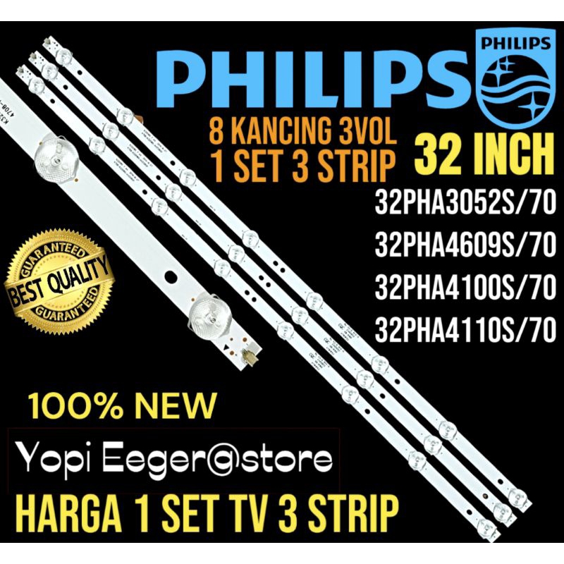 BACKLIGHT TV LCD LED PHILIPS 32 INCH 32PHA3052S/70- 32PHA4609S/70- 32PHA4100S/70- 32 PHA4110S/70 BAC