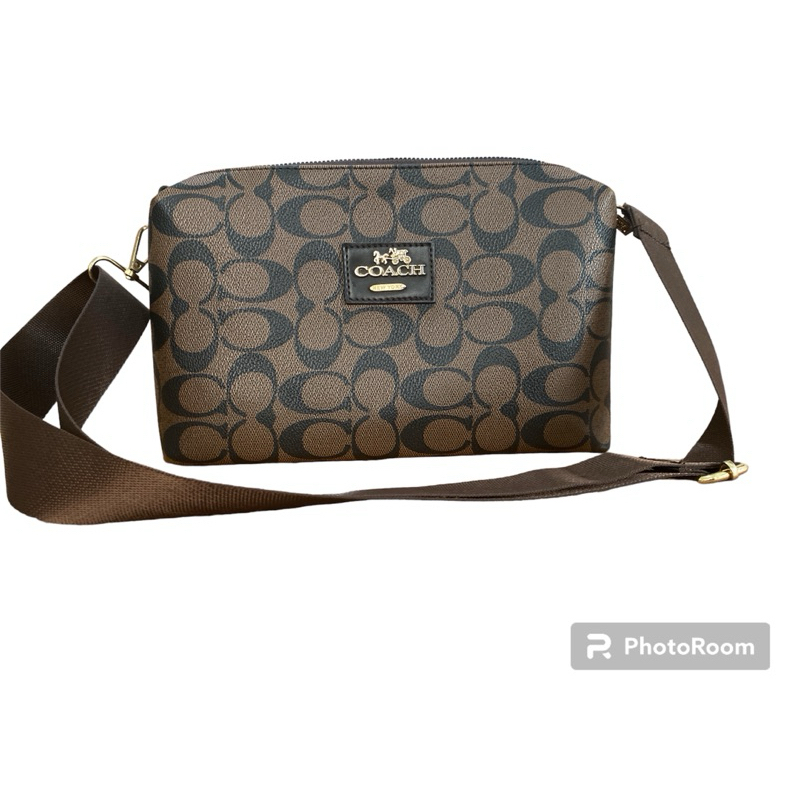 Tas wanita slempang preloved merk coach mulus murah