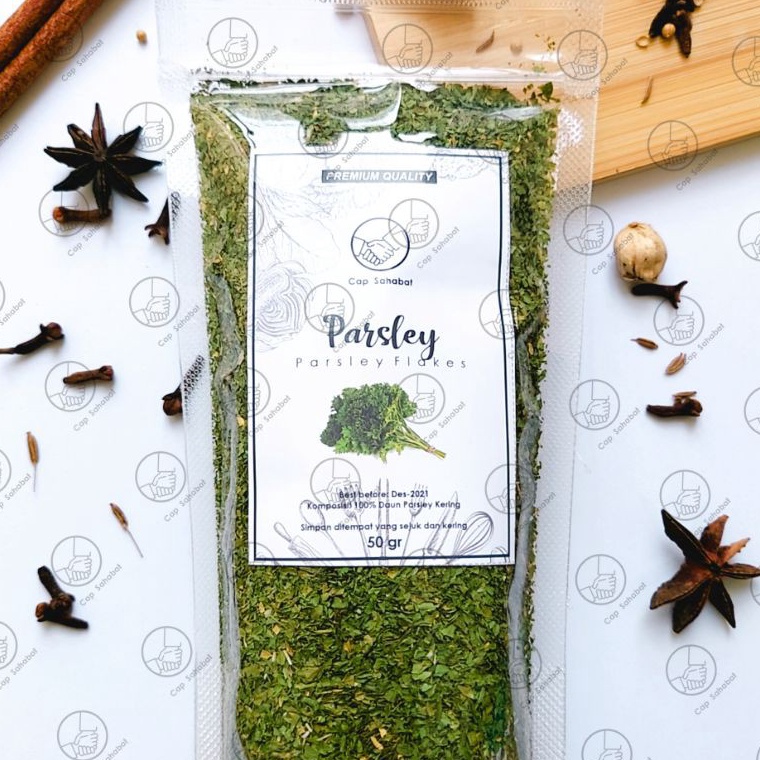 

[PRODUK-CMP9K73] 50gr Daun Parsley / Parsley / Peterseli / Parsley Kering / Rempah / JSR 100% PREMIUM QUALITY ➫Terbaru