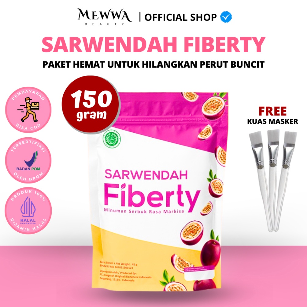 

41 [ FREE ONGKIR ] Sarwendah Juice Markisa Fiberty Detox Slim & Healt 150gr - Fiber Minuman Serat Original BPOM ❀Paling Popular