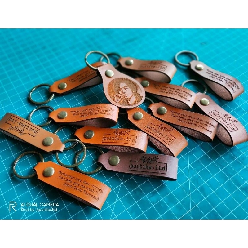 Gantungan kunci kulit - gantungan kunci custom