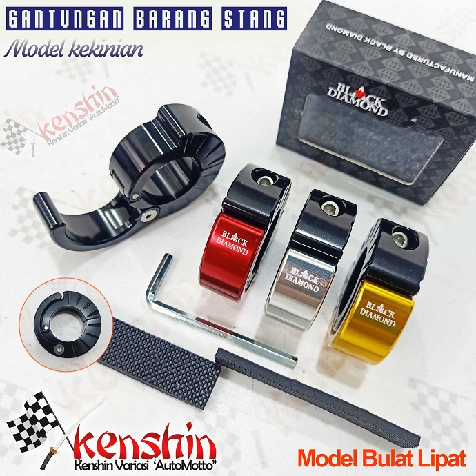 Gantungan Cantolan Hook Barang Stang Setang Sepeda Motor Bulat Lipat Honda PCX ADV Scoopy Beat Genio