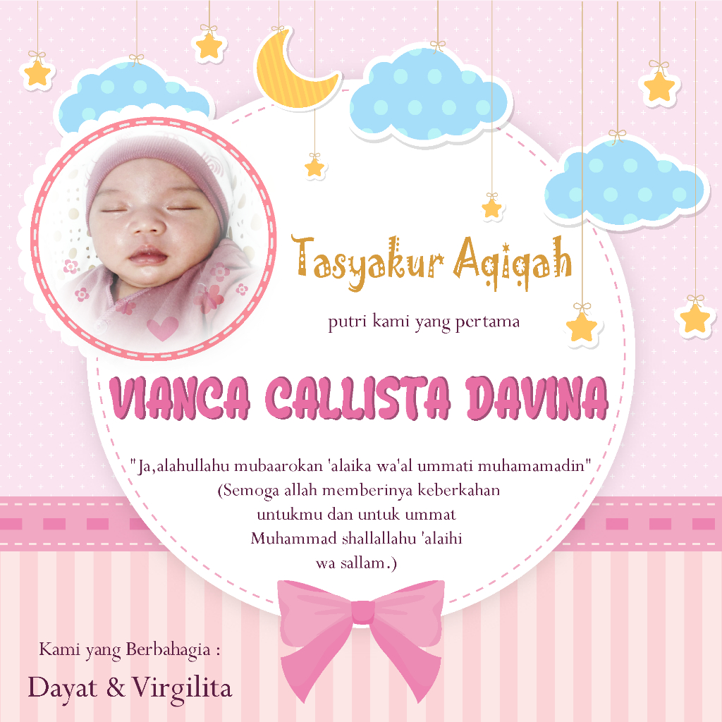 

Stiker syukuran Aqiqah