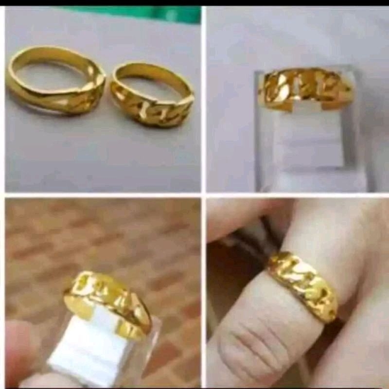 Cincin Rantai Hongkong Kuning