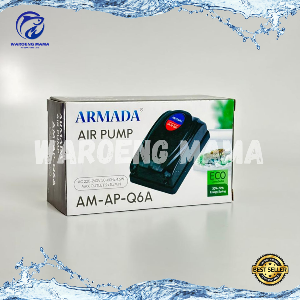 Aerator ARMADA 2 Lubang AM AP Q6A pompa gelembung udara aquarium aquascape
