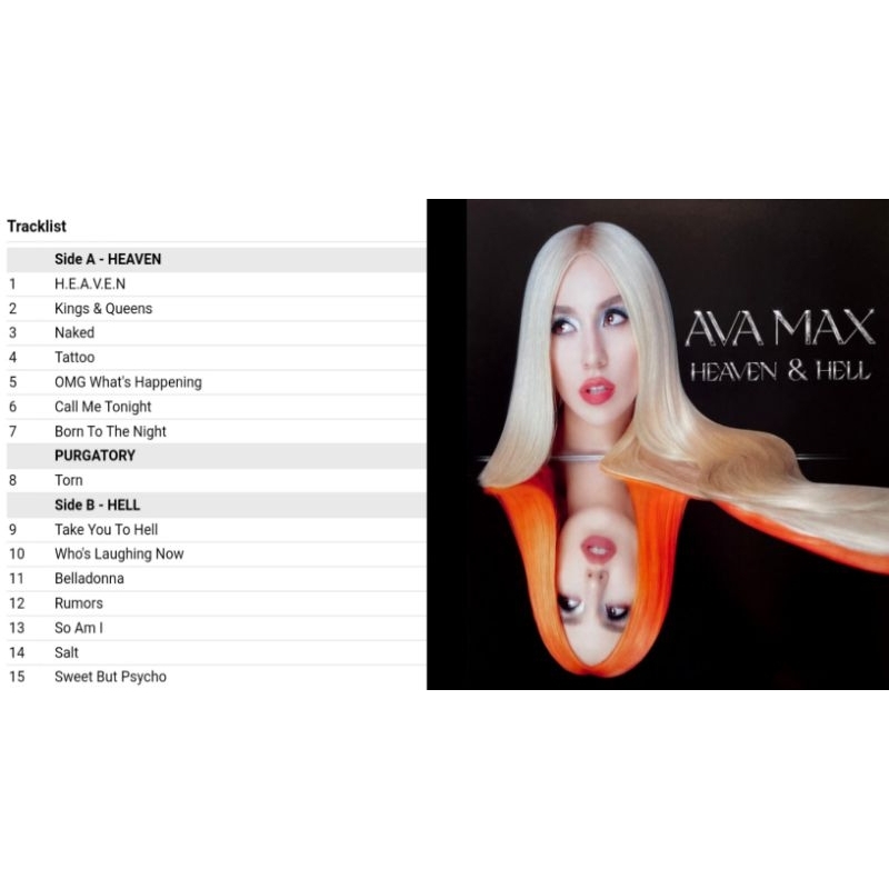 ava max cd album heaven & hell