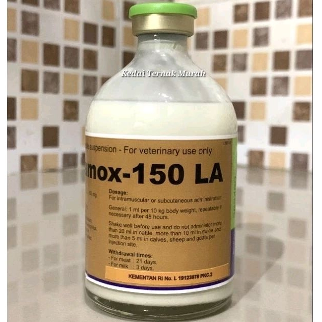 Intramox 150 LA Antibiotik Amoxicillin Spektrum Luas Sapi Kambing Babi Anjing Kucing Ayam