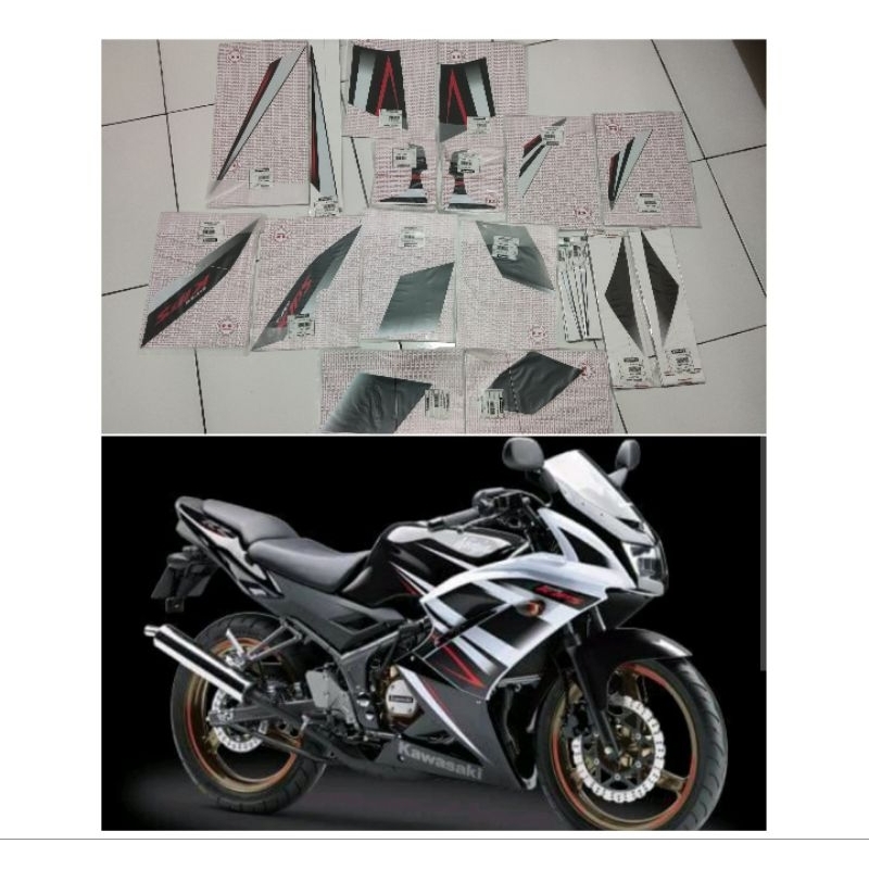 Striping stiker NINJA RR NEW 2015 HITAM SPESIAL EDITION original striping stiker ninja rr new spesia