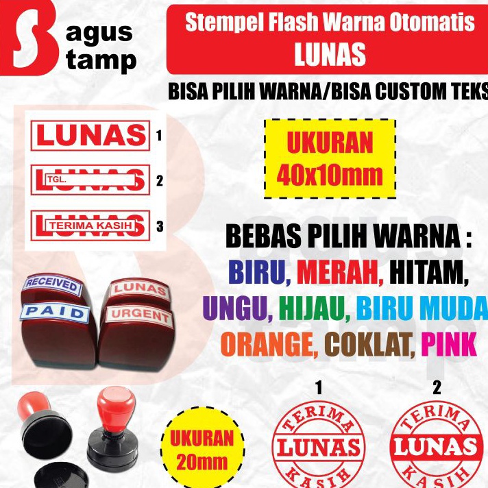 

Terupdate Stempel LUNAS Warna Otomatis Flash Bisa Isi Ulang Best Terlaris