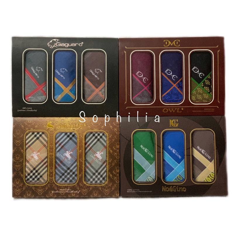 Sapu tangan cotton cowok pria lelaki katun halus import isi 6pcs