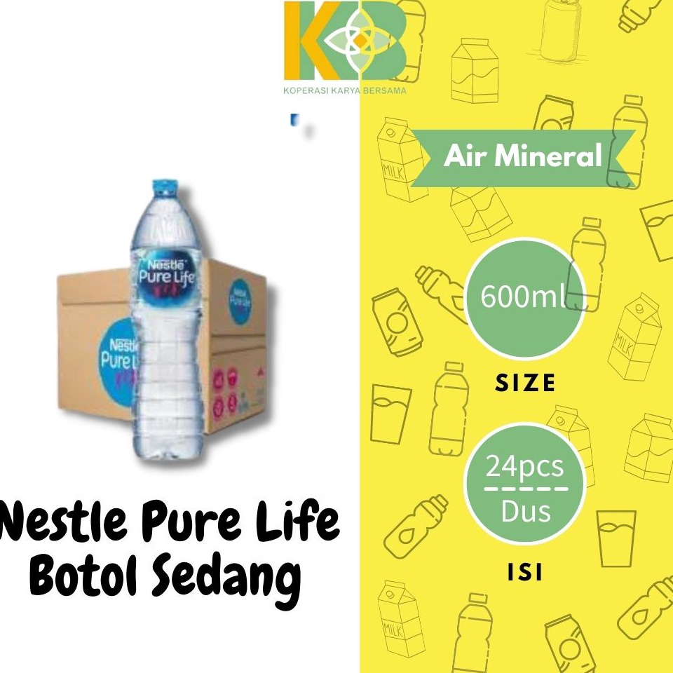 

Murah!! Nestle Pure Life 600ml Isi 24 Pcs 81