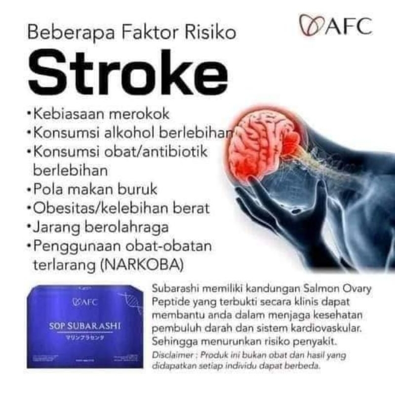 AFC SUBARASHI 1BOX ISI 28 SAC JAPAN ORI 100%