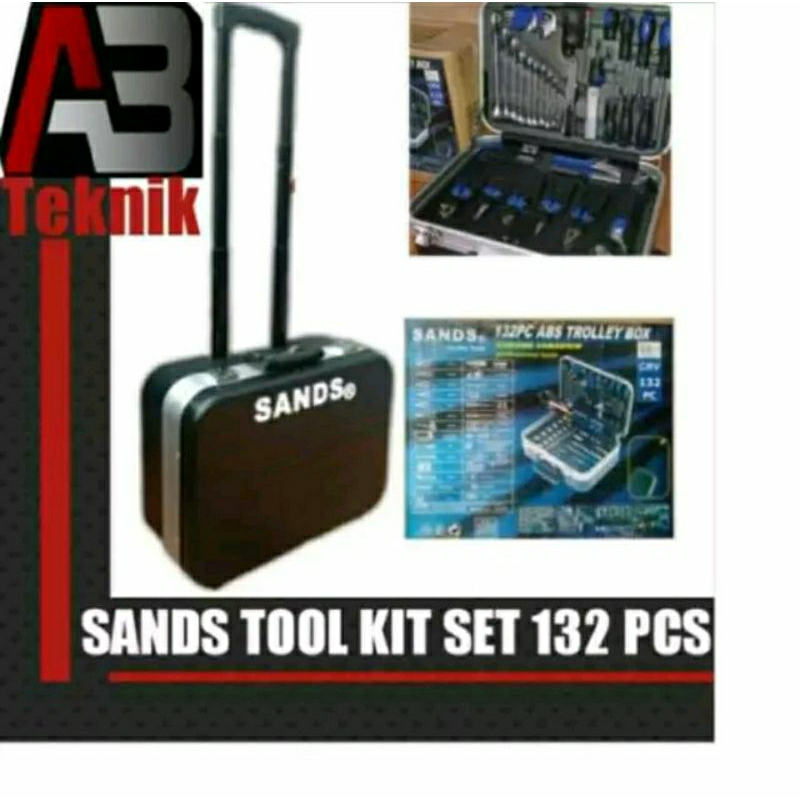 Travel Bag Tool Kit Set 132 Pcs ABS Trolley Box SANDS Tool box set tool kit set Tool set Box tool