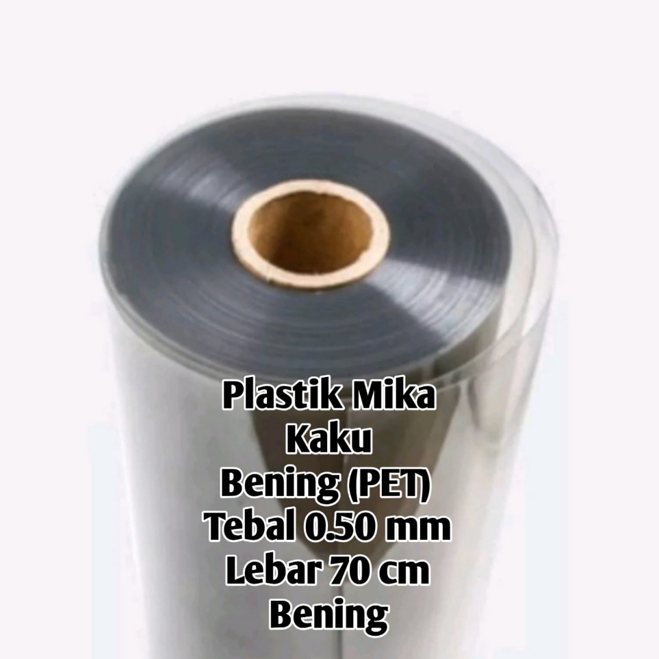 TIPE JLD874 Plastik Mika Kaku Bening (PET) Meteran - 0.50mm x 70 cm
