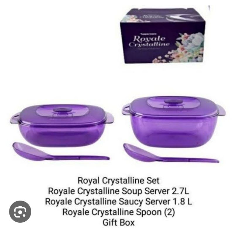 Royale crystalline set tupperware / tempat penyajian makanan tupperware crystal
