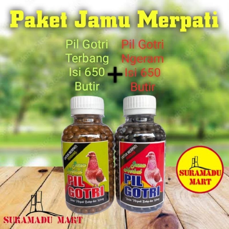 Paket Jamu Merpati Pil Gotri Terbang + Pil Gotri Ngeram