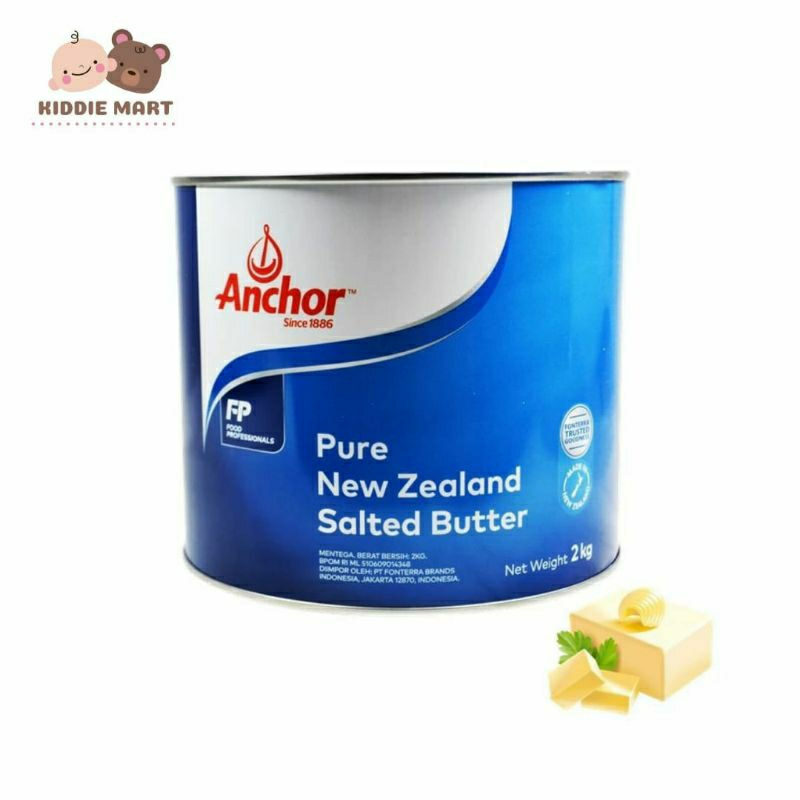 

Anchor Salted Butter 2 kg Mentega Asin New Zealand Tinned