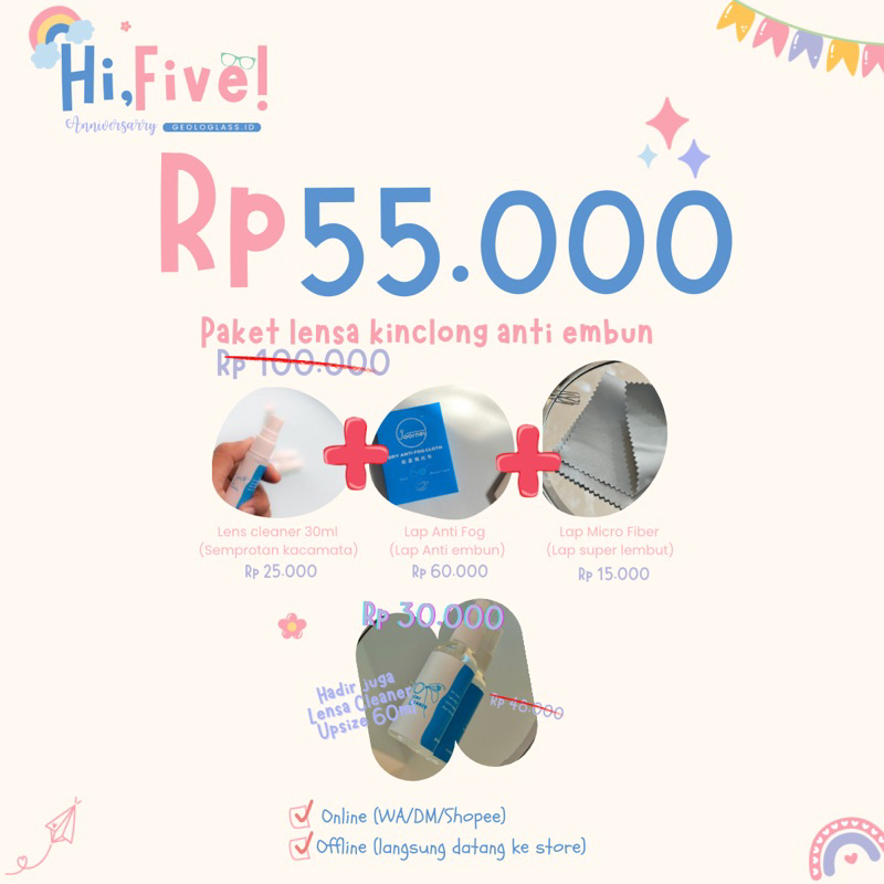 Semprotan Lensa kacamata, Lap anti embun