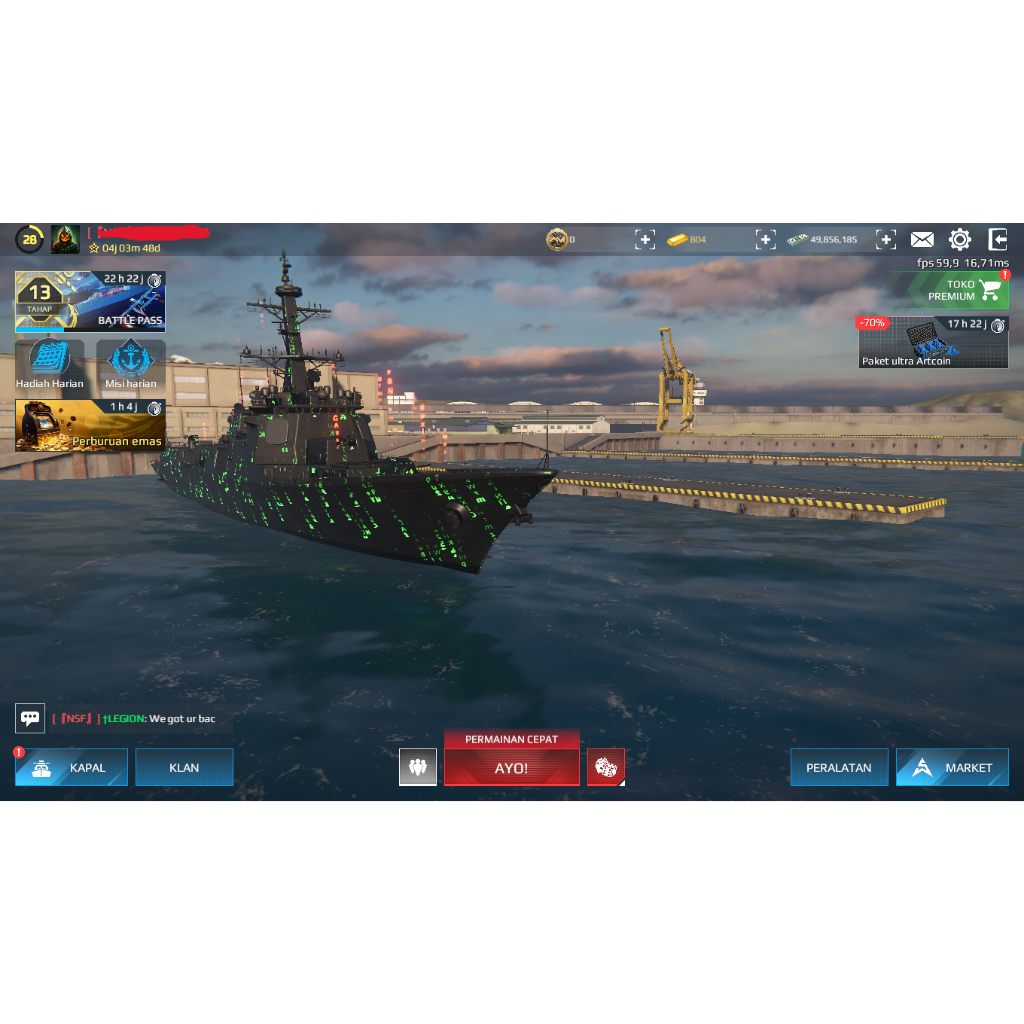 (Akun) Modern Warships MV Lv.28