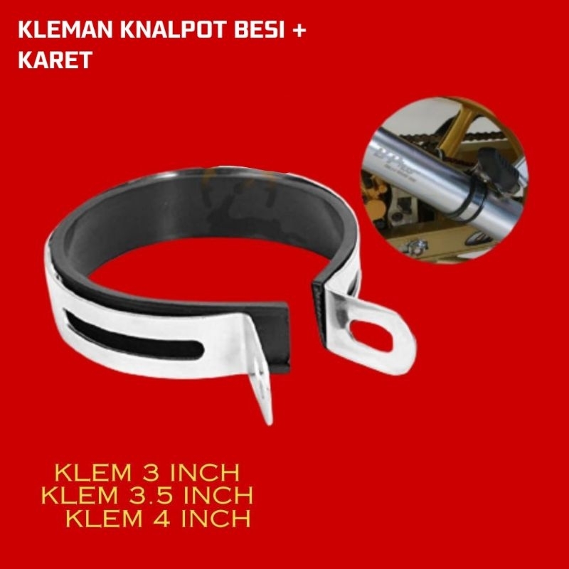 KLEMAN KLEM KNALPOT UKURAN 3 / 3.5 / 4 INCH BREKET BRACKET KeNALPOT RACING MOTOR UNIVERSAL 3,5 INCI 