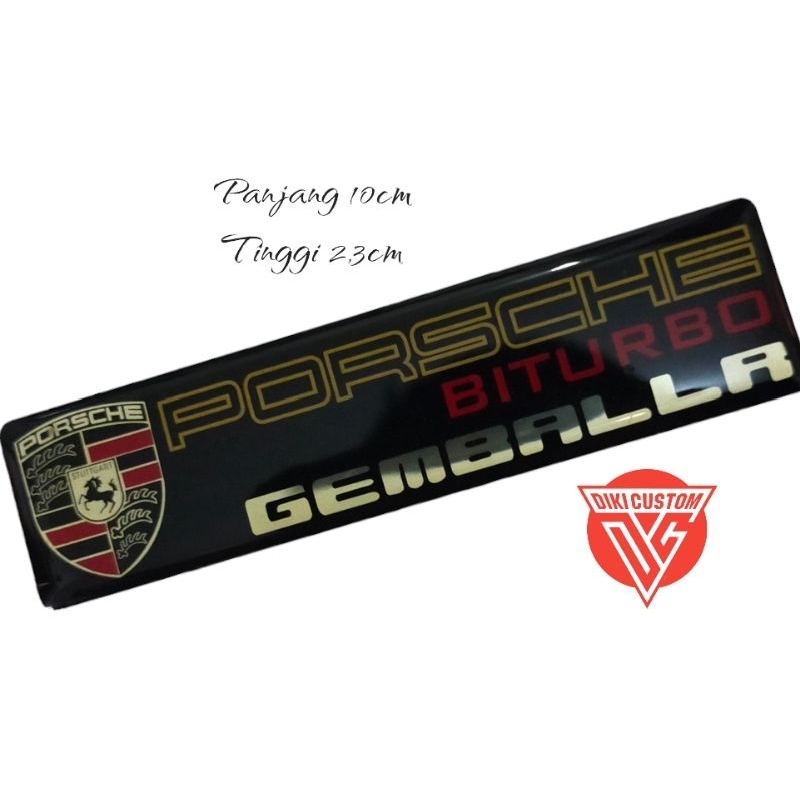 emblem stiker motor mobil logo PORSCHE resin premium