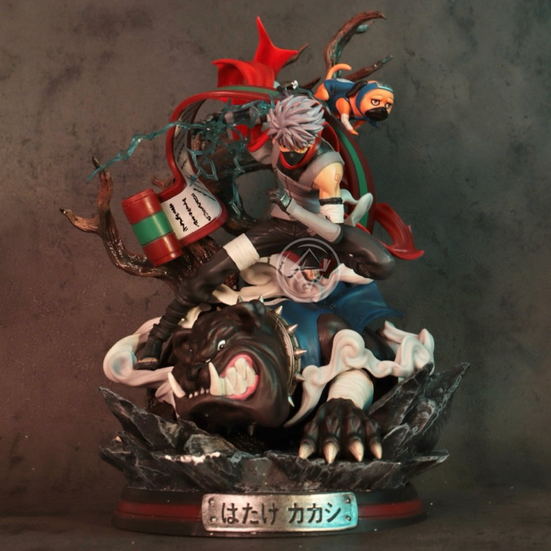 Kakashi ninja dogs CW Studio sixth hokage battle stance naruto action figure 39cm