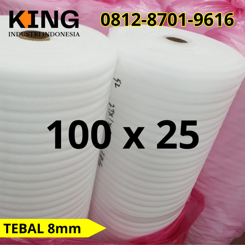 

PE Foam Busa Polyfoam Roll Tebal 8mm Uk 100cm x 25 Meter